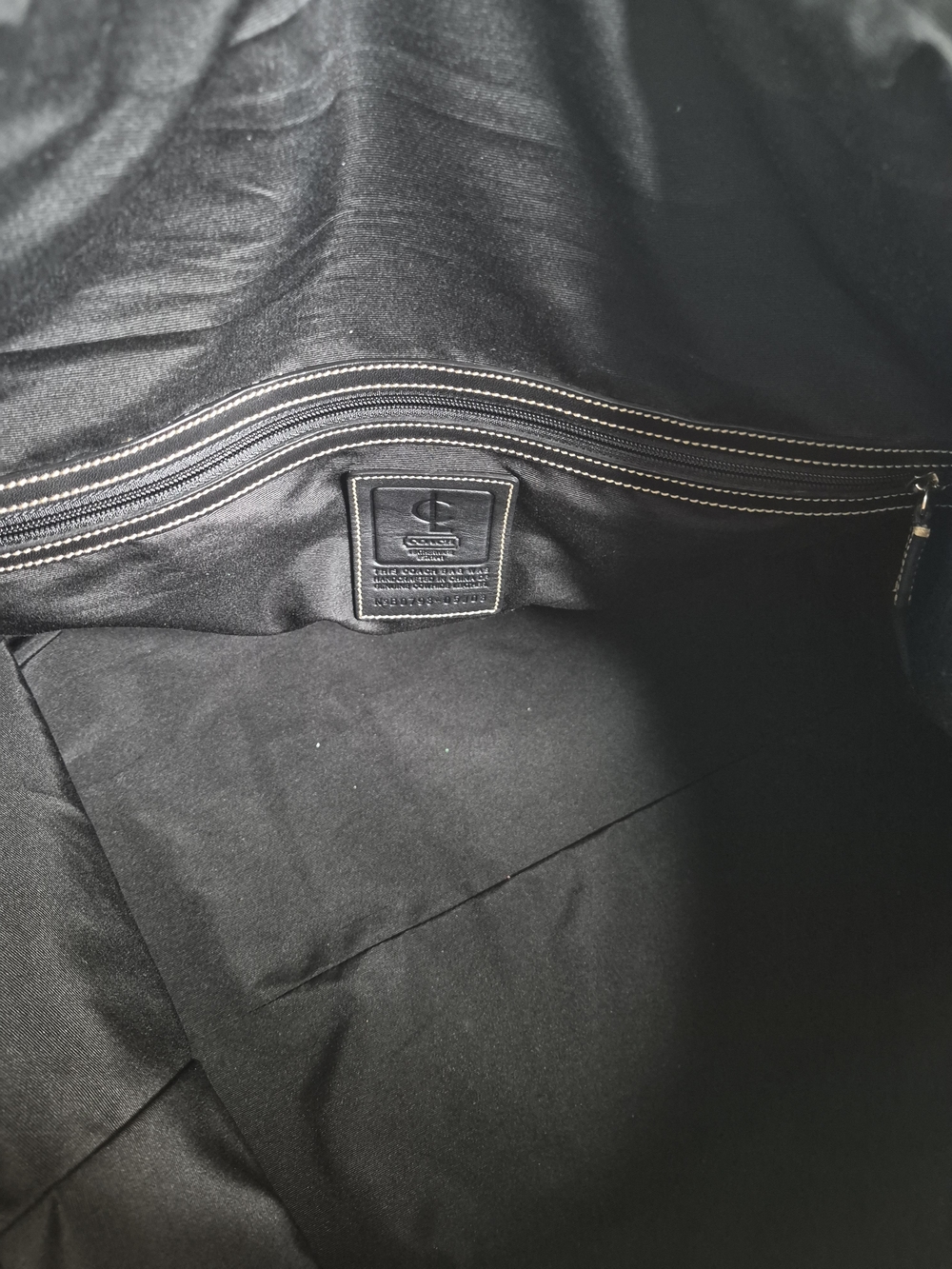 Coach Black Leather Duffel Bag - Men's Travel Weekender - Picture 9 of 12